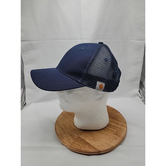Carhartt Snapback Mesh Hat Navy Blue One Size - Picture 1 of 7